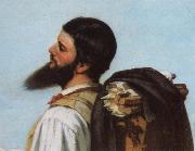 Gustave Courbet Detail of encounter oil painting on canvas